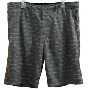 Elysian Striped Gray Grey Men's Board Shorts Swim Trunks Casual 38